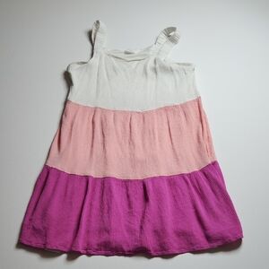 Girls' Pink and Purple Sleeveless Dress